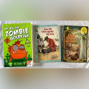 Kids Chapter Book Lot of 3 | Zombie Goldfish, Treasure Hunts, Celery Stalks